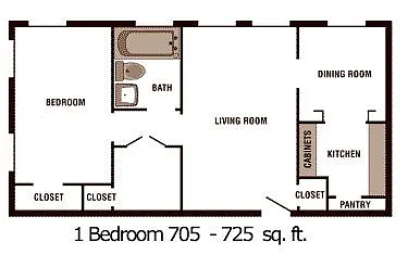 Floor plan One Bedroom