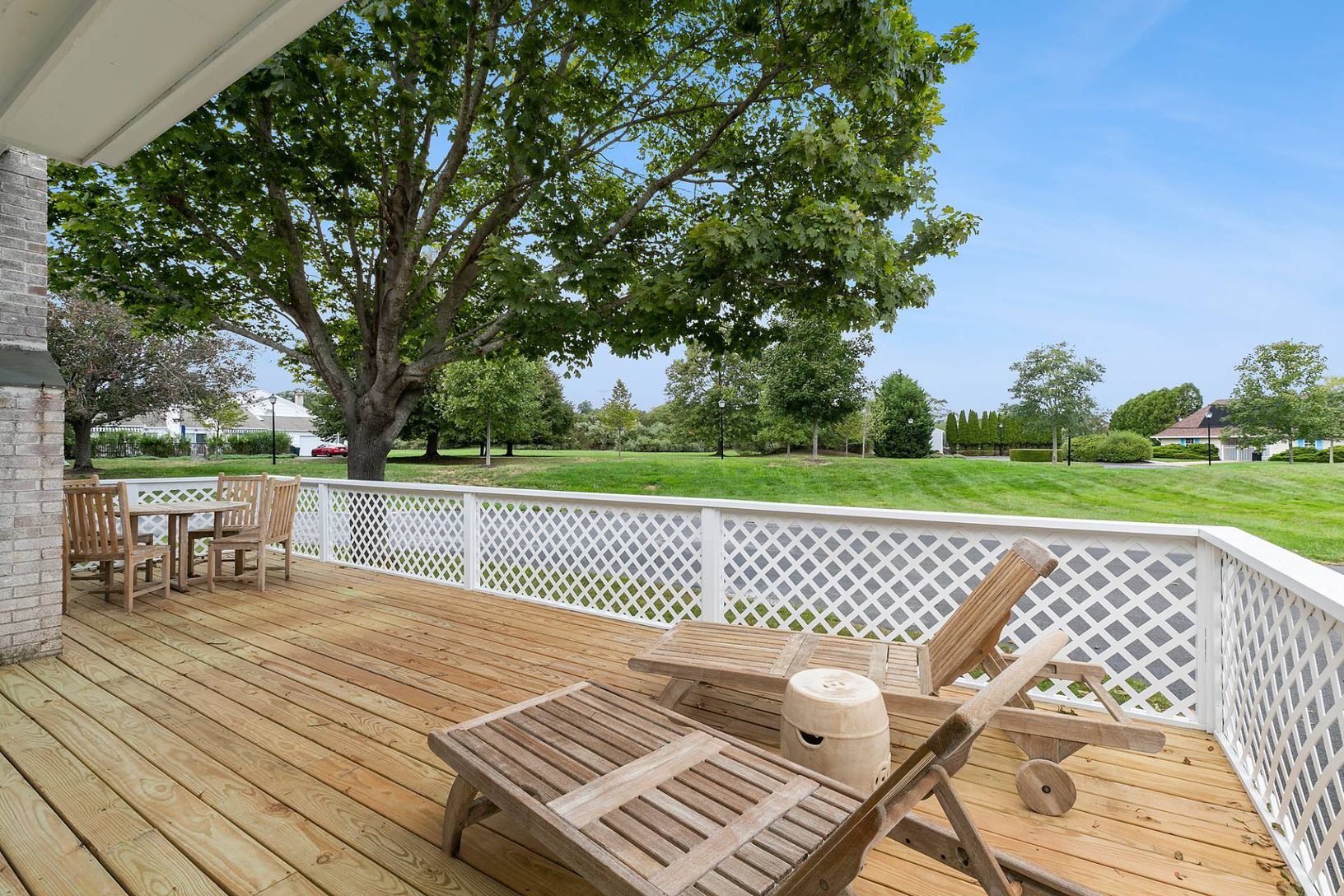  New deck for lounging and dining
