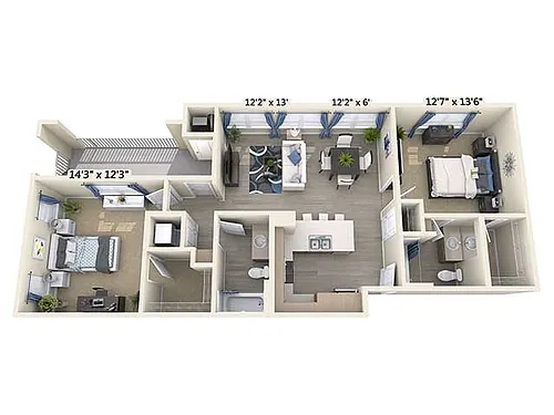 Floor plan B1-1022sq
