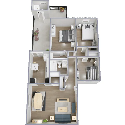 Floor plan 3 Bed 1 Bath
