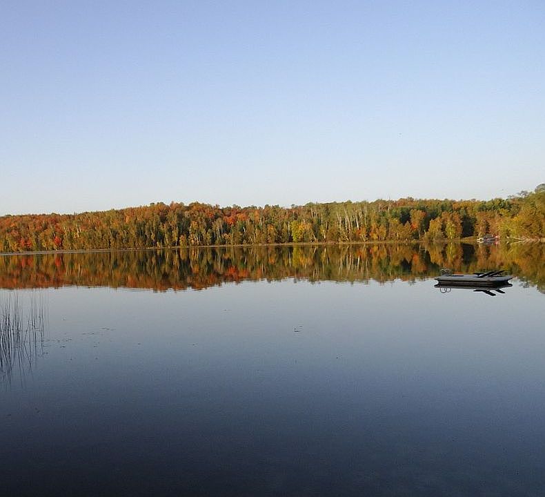 Otter Island on lake