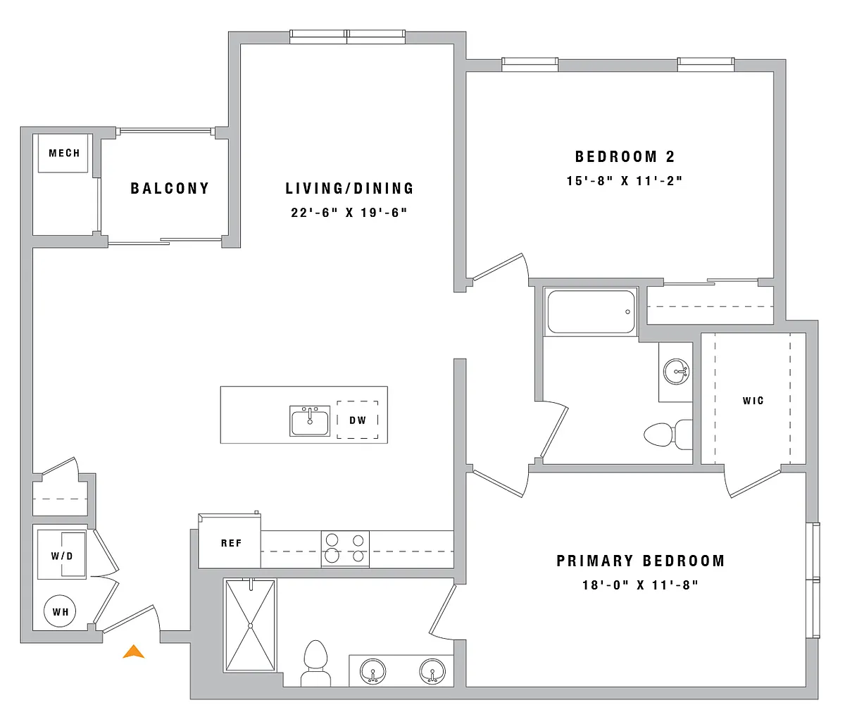 Floor plan 2B2