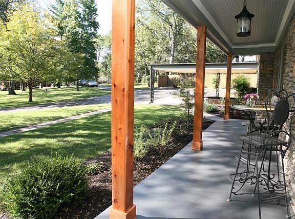 Front Porch with new cedar columns