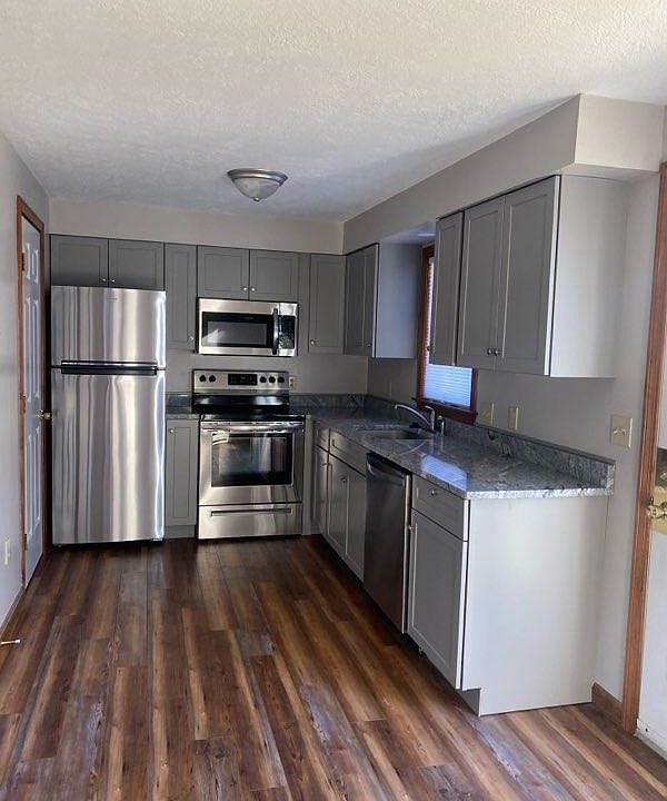 Everything in kitchen is brand new. Appliances include dishwasher, microwave, stove, and disposal.