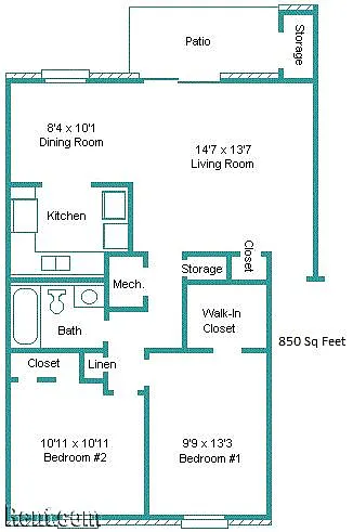 Floor plan 2 Bedroom