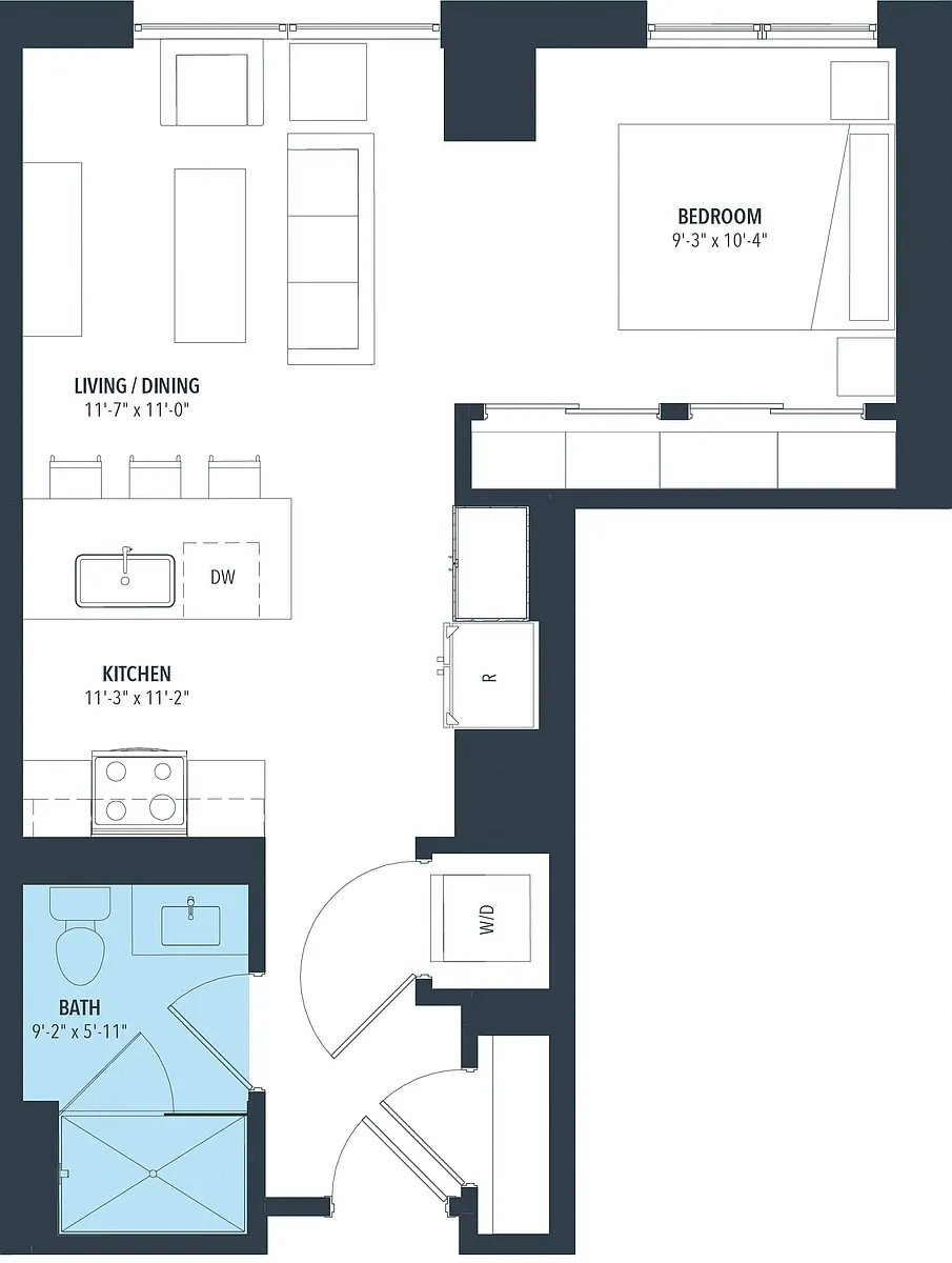Floor plan Studio-e10c