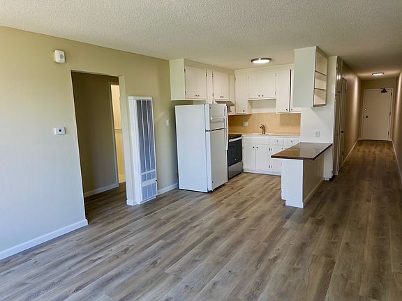 Entry hallway and kitchen/living room