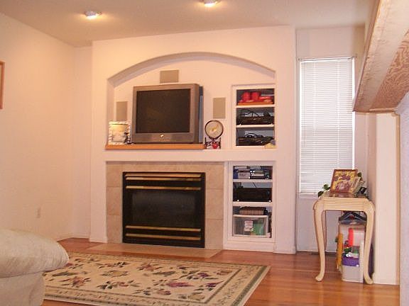 Family room fireplace - TV included too!