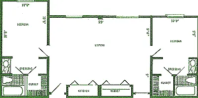 Floor plan D1 2X2