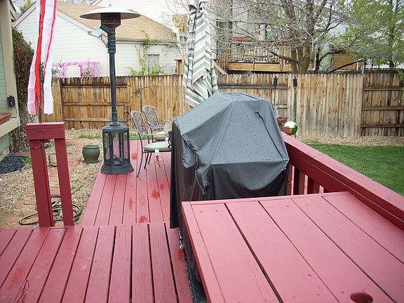 One of two decks in back yard