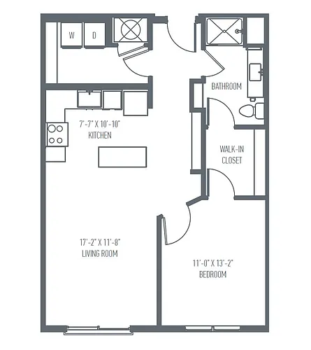 Floor plan B1 - One Bedroom