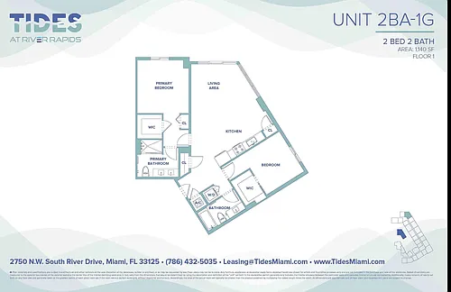Floor plan 2BA-1G