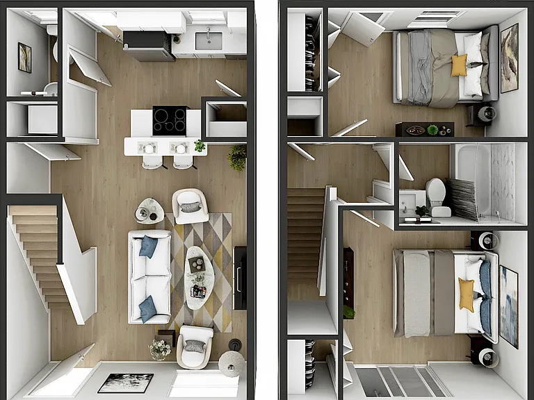 Courtyards Loft style apartment