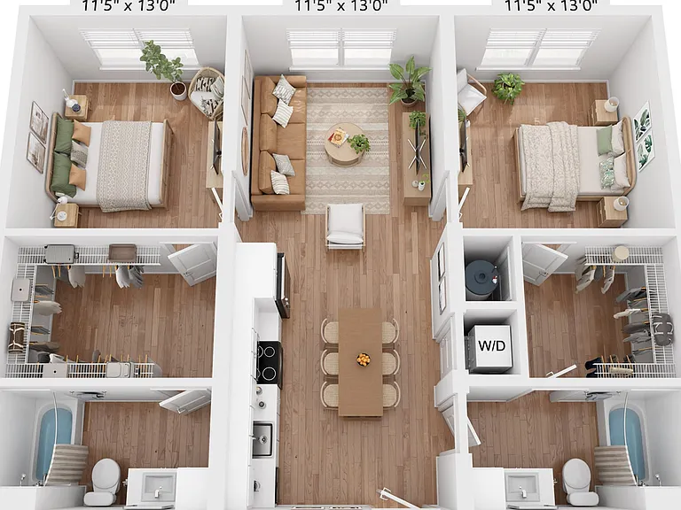 B1 | 2x2 | 994 sf B1 | 2x2 | 994 sf