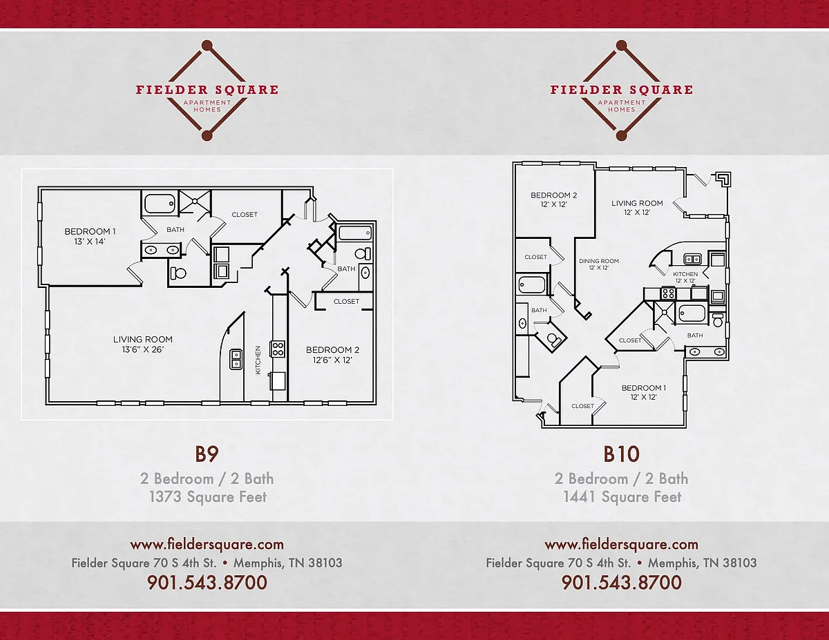 Floor plan B9 Two Bedroom