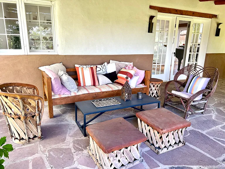 Terrace showing doors to living room