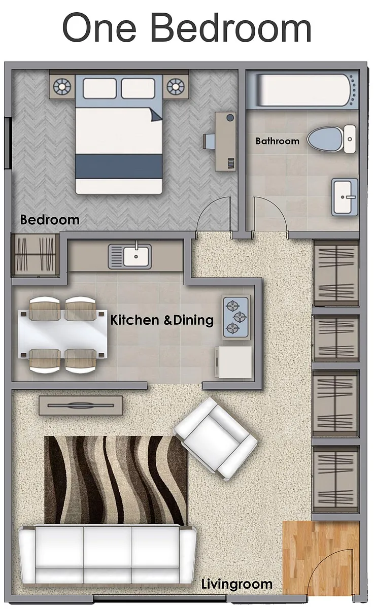 Floor plan One Bedroom