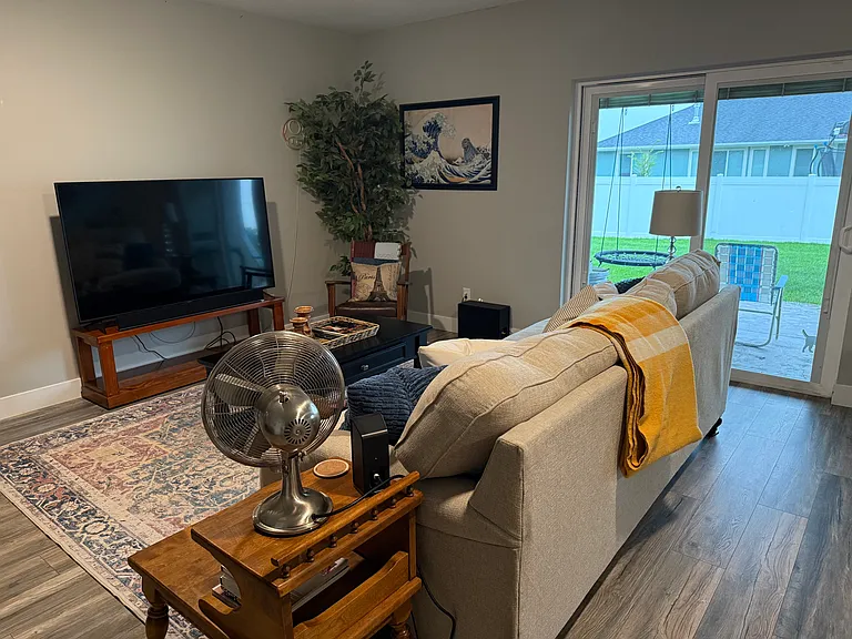 Media room in basement unit