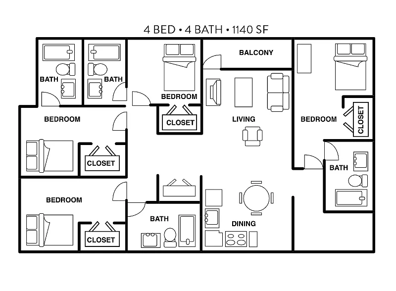 Floor plan 4X4
