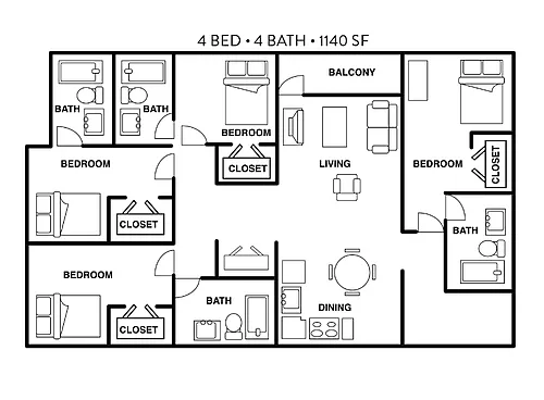Floor plan 4X4