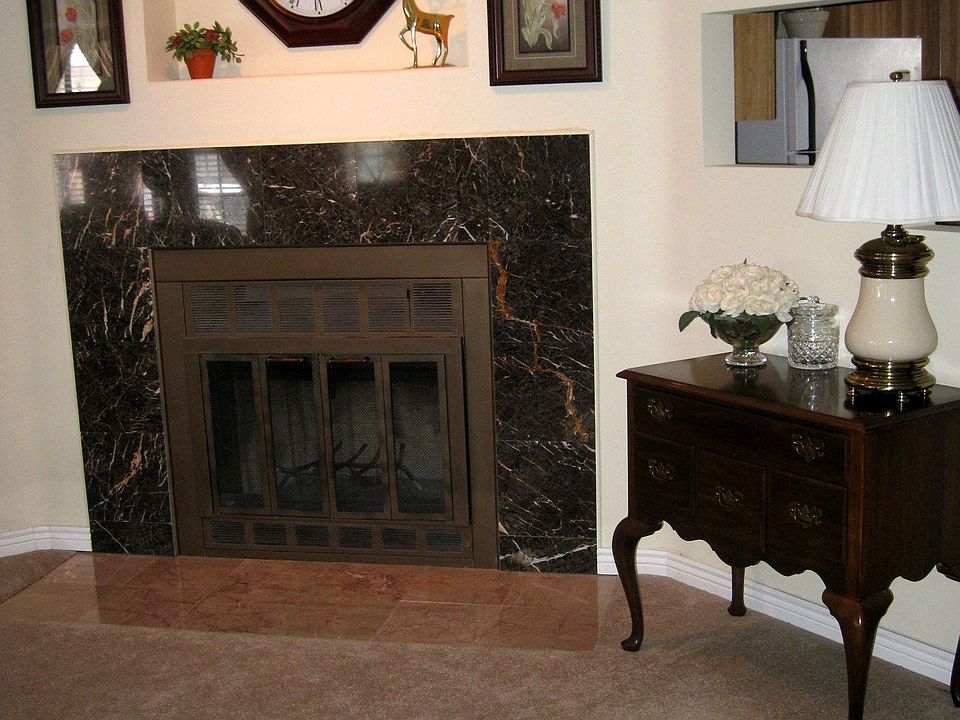 Wood burning fireplace