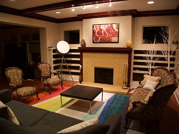 Custom fireplace by local Pittsburgh artist