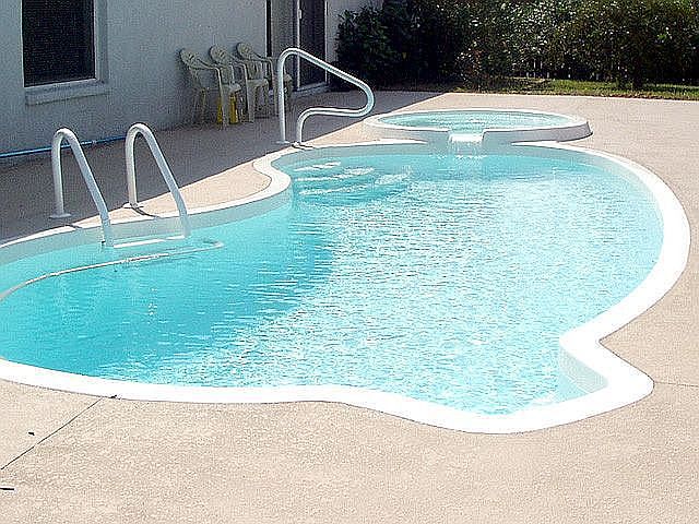 Custom built pool and spa with new spa heater