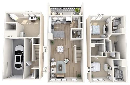 Floor plan B1T-1748sqft-Reno-2506