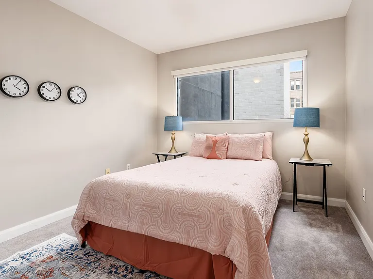 Large bedroom (furniture is for advertising purposes but can be included for an additional fee).