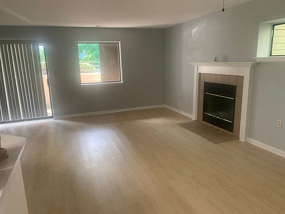 Living area with fireplace