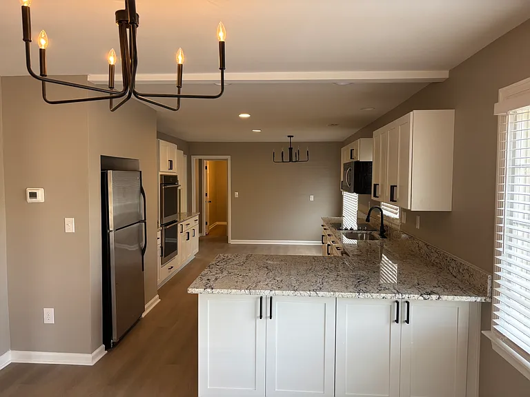 Double cabinet bar area