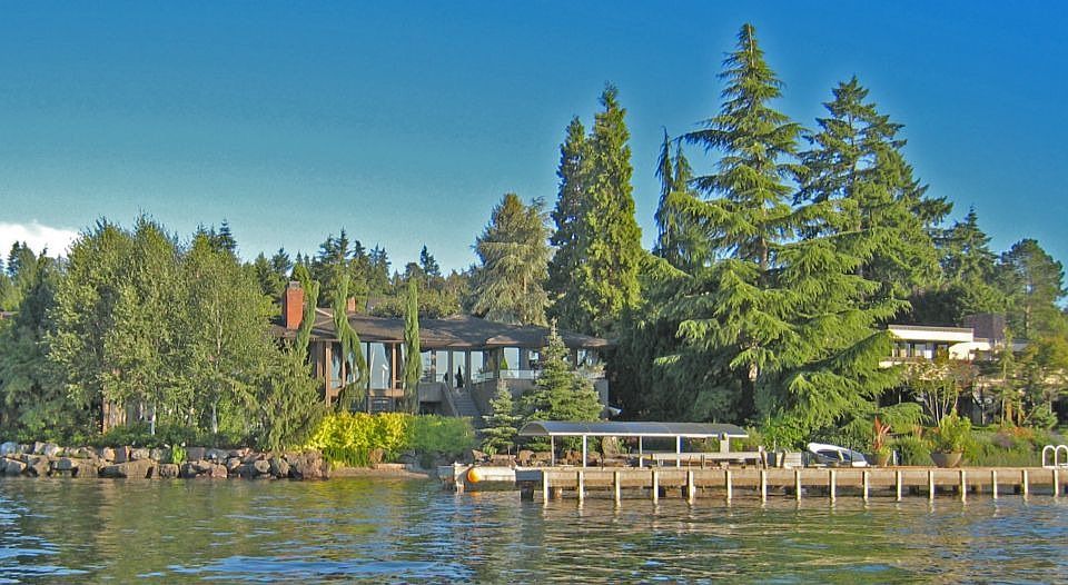 House (left center) and dock.