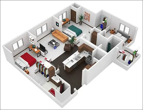 Floor plan Three Bedroom C