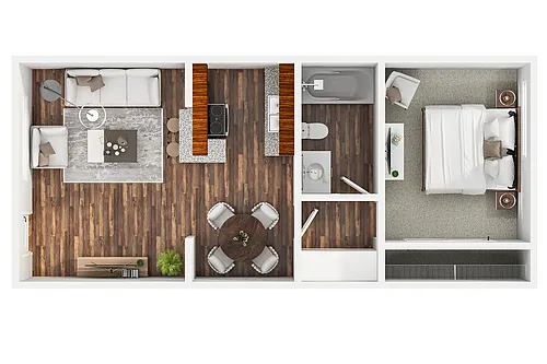 Floor plan 1X1