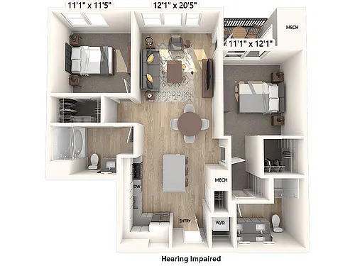 Floor plan B4-Hearingimpaired