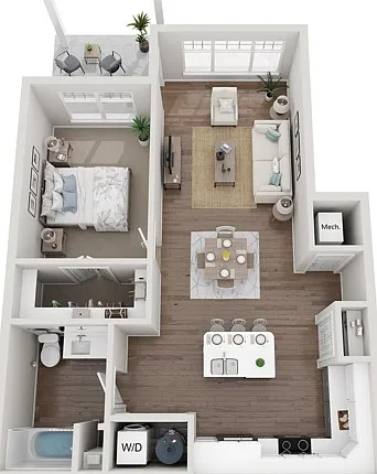 Floor Plan 1A | Seasons at Grafton | Apartments in Grafton, WI Floor Plan 1A | Seasons at Grafton | Apartments in Grafton, WI