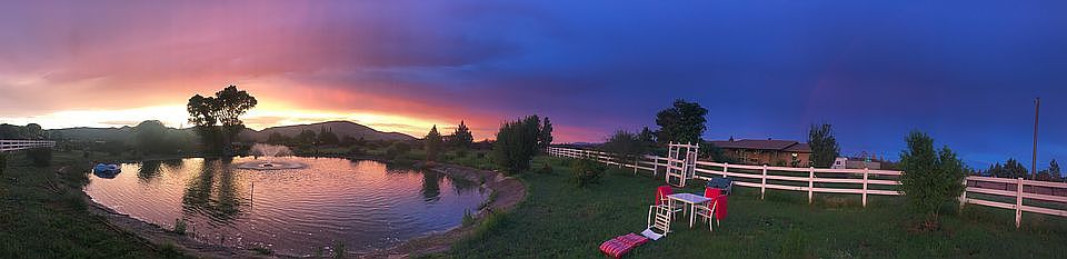By the pond looking towards 