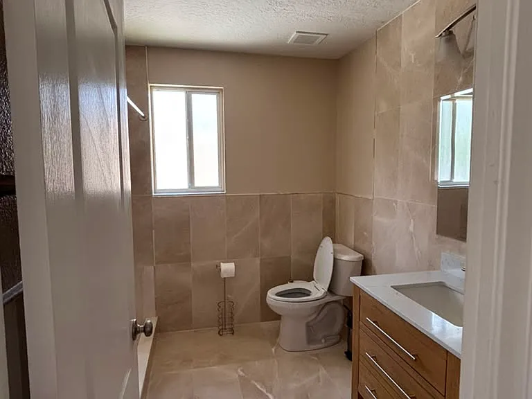 Upstairs bathroom fully marble