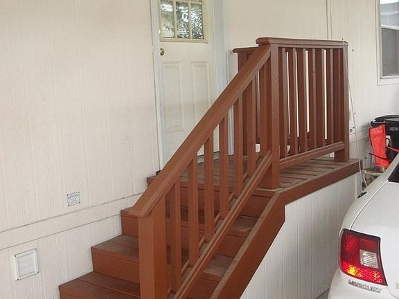 closer view of the back entrance