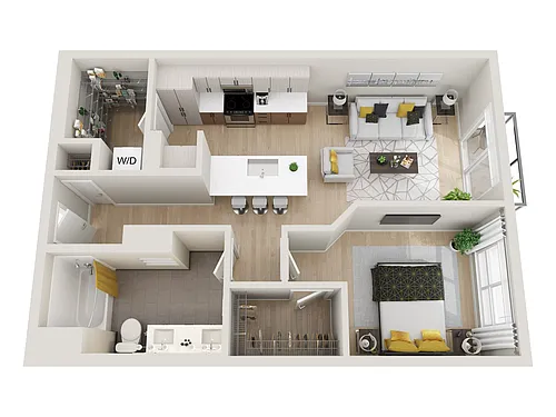 Floor plan 1X1 C2