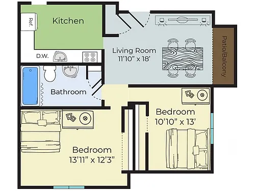 Floor plan 2 Bedroom