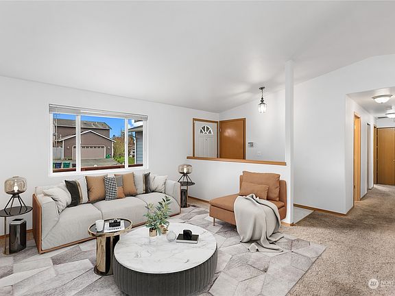 Virtually staged living room>