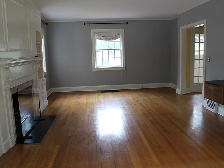 Living room with fireplace