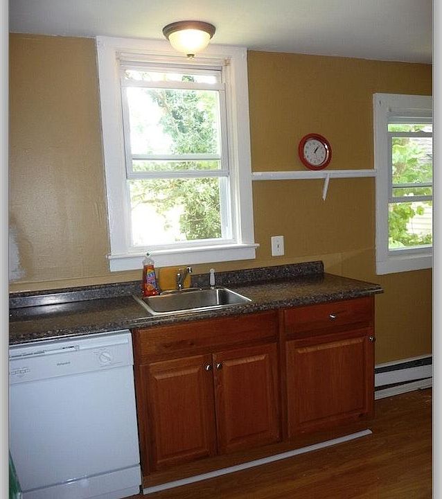 Kitchen with new cabinets, countertops, dishwasher