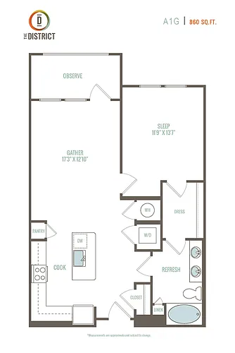Floor plan A1G