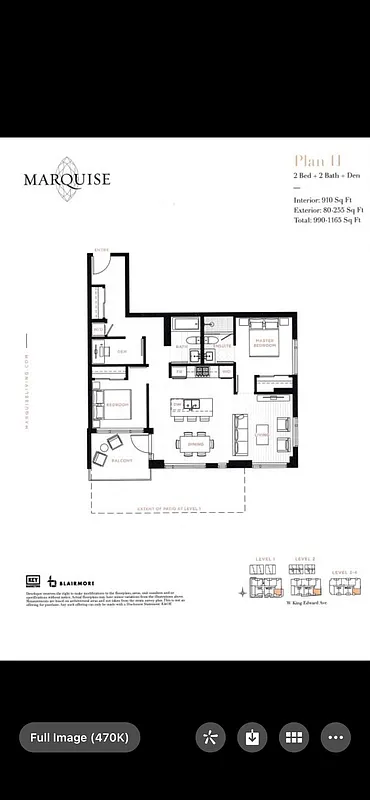 2 bed, 910 sqft, $3,800 — Photo 1