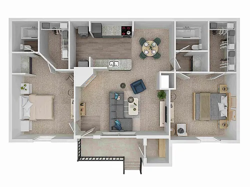 Floor plan 2X2-B