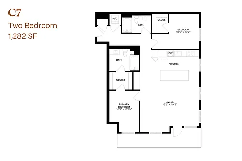 Floor plan Two Bedroom C7