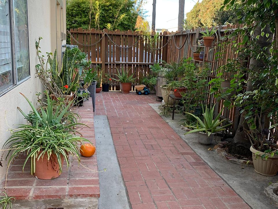 Shared patio in front of the building