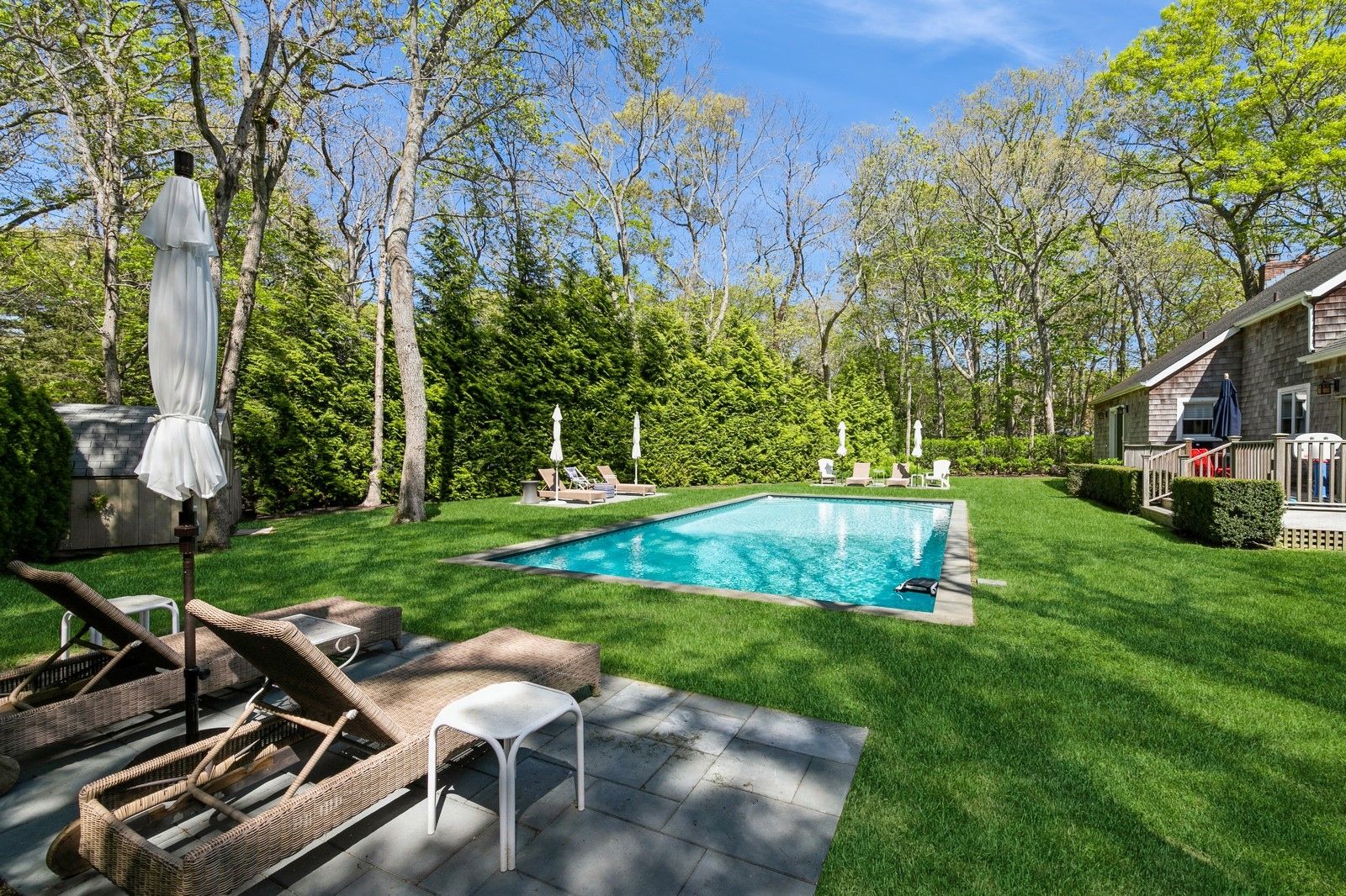  Backyard heated pool